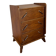 Small vintage chest of drawers in walnut and walnut veneer – 3 drawers