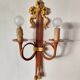 bronze-painted metal wall light, 2 lights, Napoléon III style lamp