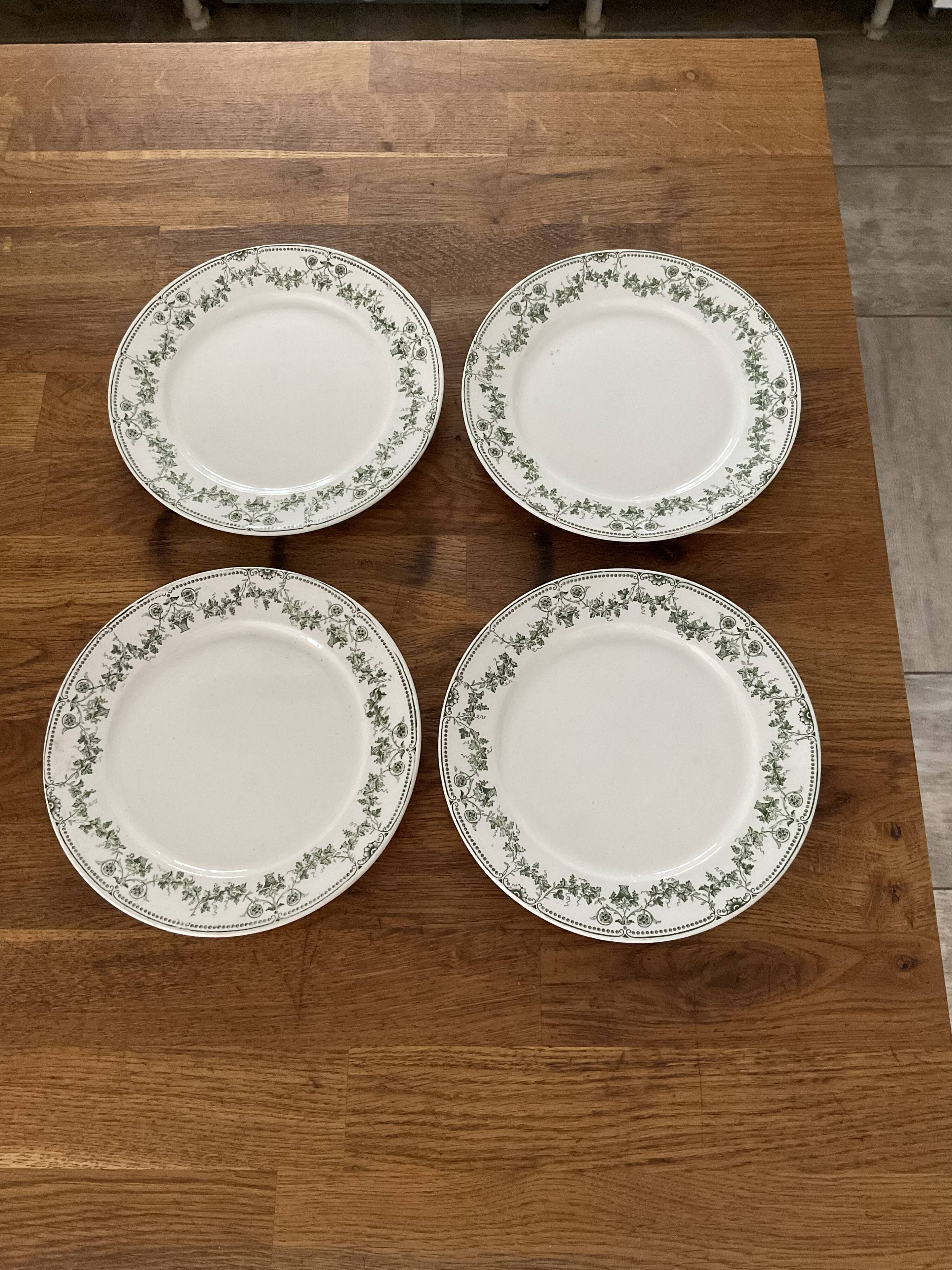 6 flat dessert plates. Badonvillers.model champagne