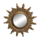 XL witch's eye sun mirror in gilded metal, Italy circa 1970