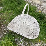White rattan basket