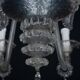 1940s Vintage Murano Clear Glass Chandelier, Classic Italian Art Glass