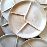 10 Vintage Grès du Marais compartment plates