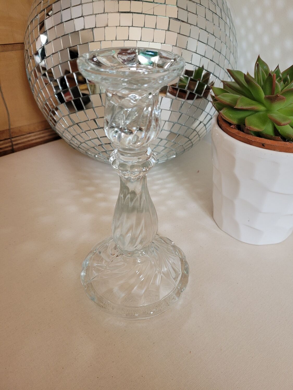 Large moulded glass chandelier