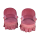 Pair of pink velvet toad armchairs