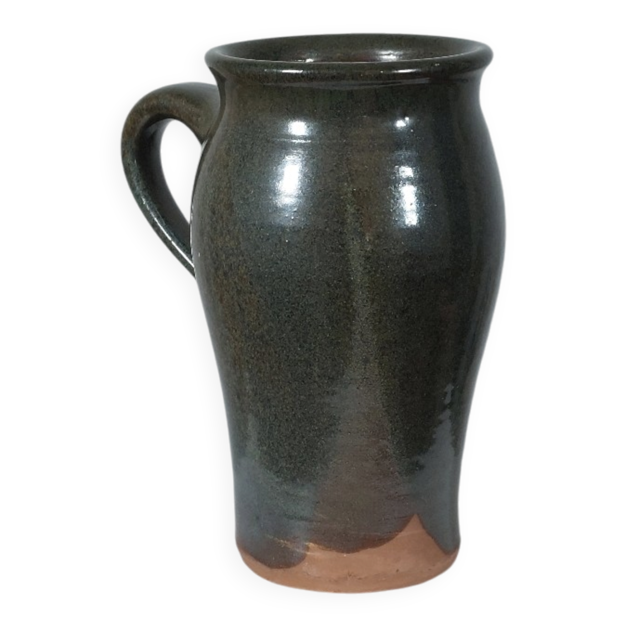 Vintage mid-century oxidised pottery vase