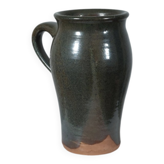 Vintage mid century oxid glaze jug vase