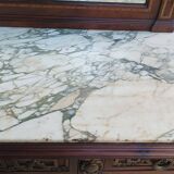 Buffet desserte Louis XVI en placage d'acajou et marqueterie de bois précie