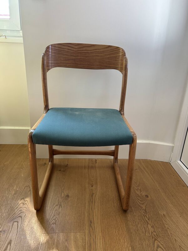 Lot 6 chaises Baumann traineau