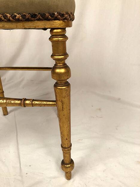 Napoleon III period gilded wood chair