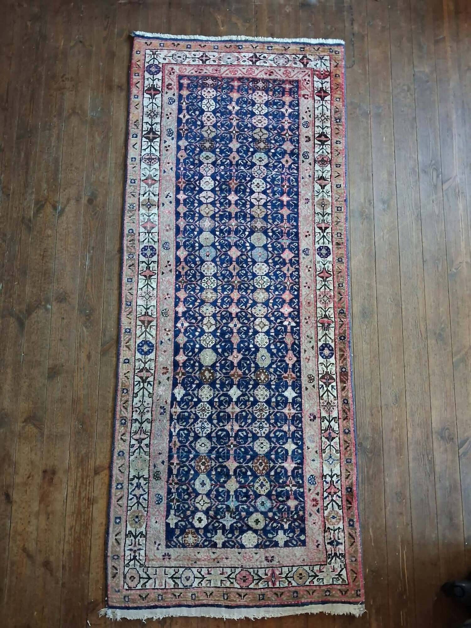 Handmade Persian Veramin hallway rug 264x106cm