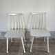 Two white, wooden Farstrup chairs, model 216