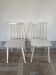 Two white, wooden Farstrup chairs, model 216