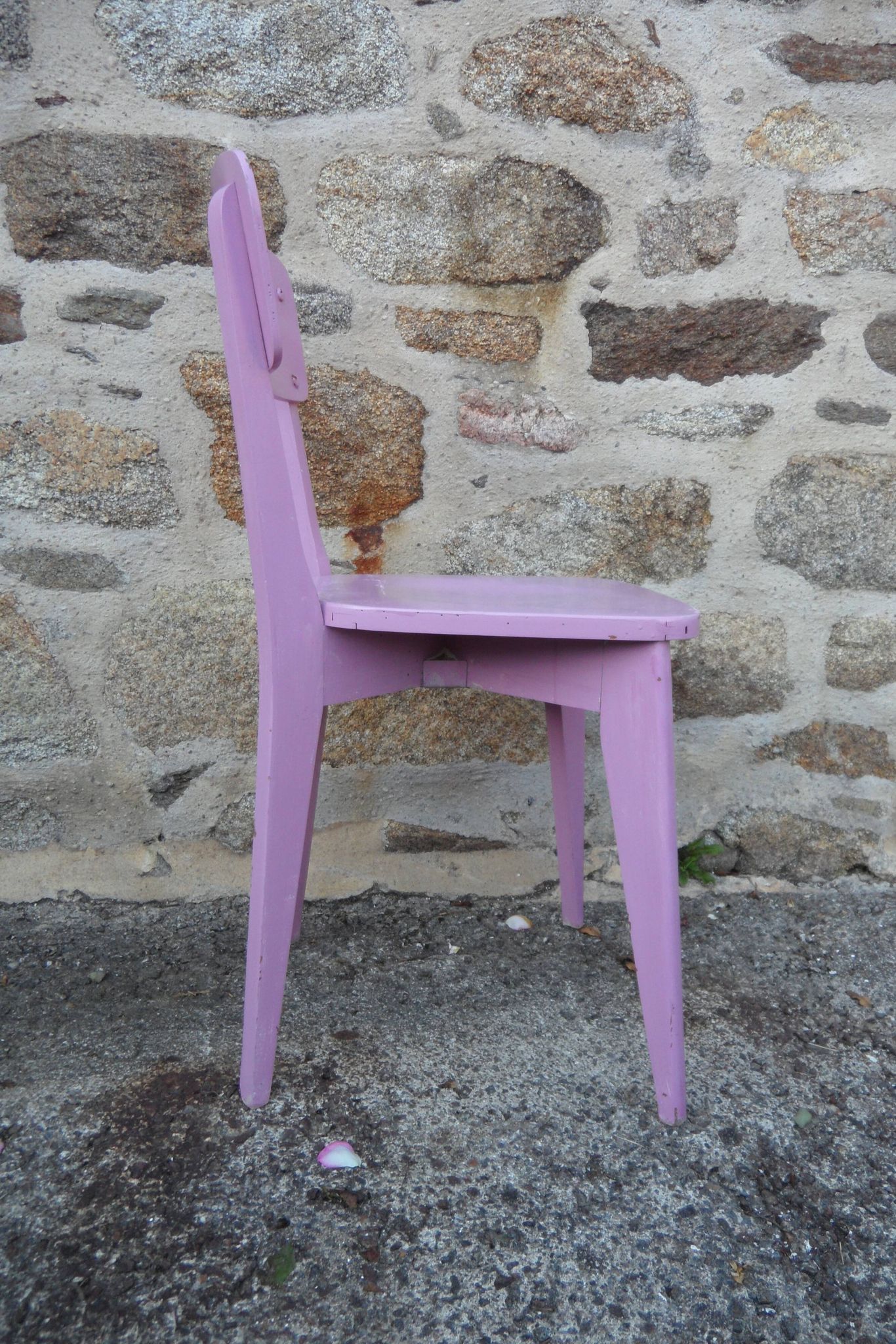 Pair of chairs signed pink Luterma- 40 years