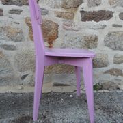 Pair of chairs signed pink Luterma- 40 years