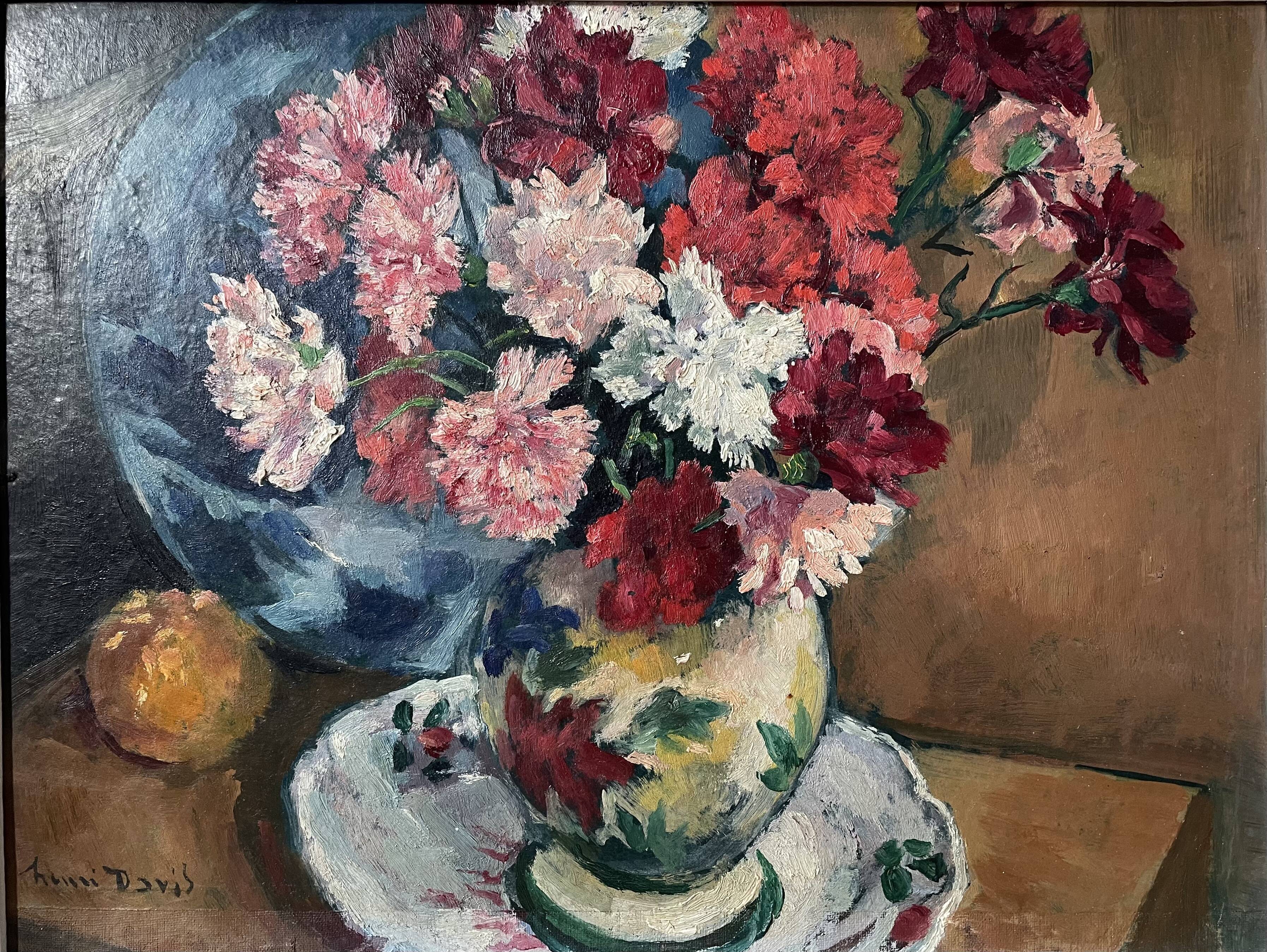 Old painting signed Henri David