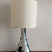 Asymmetrical ceramic lamp Vallauris France 1950, signed, unique