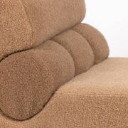 Italian lounge chair in walnut and Schumacher cashmere bouclé, 1970