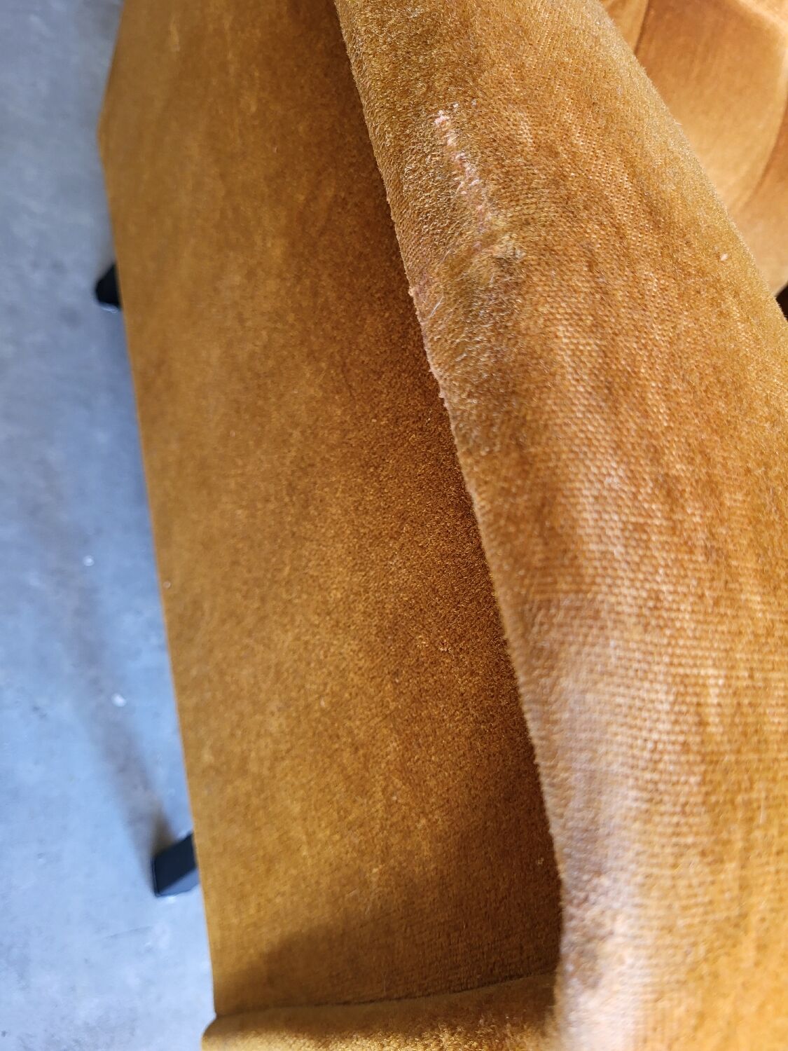 Ensemble canapé fauteuil vintage velours