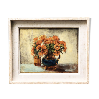 Old painting "The bouquet of worries"