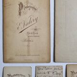 Set of 21 old photographic portraits from the end of the 19th century to the beginning of the 20th century
