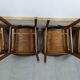 Suite de 6 chaise bois skaï marron brus vintage année 50 - 60