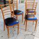 Lot of four antique chairs. Bistro. 1960.