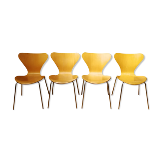 "Butterfly" chairs series 7 by Arne Jacobsen for Fritz Hansen, 1980 edition