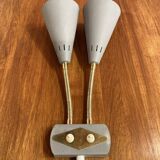 Double metal wall lamp, Scandinavian design 1950.