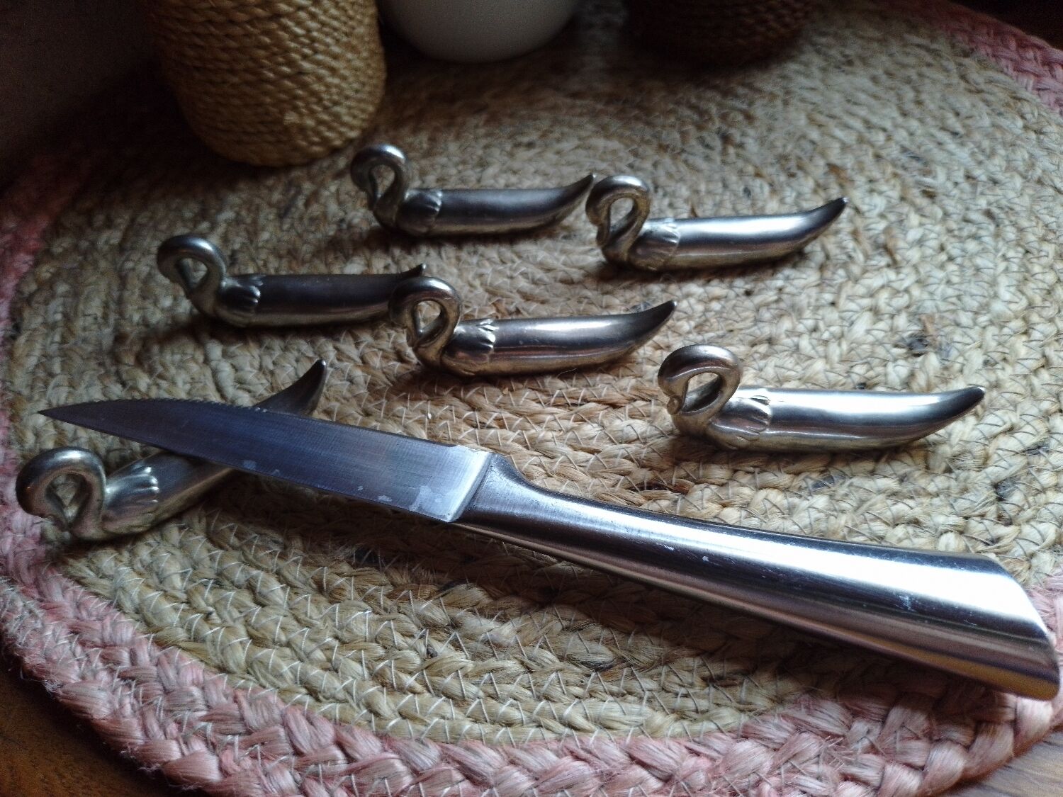 Silver knife holders