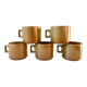 lot de 5 tasses en thé en grès de France anse design années 70