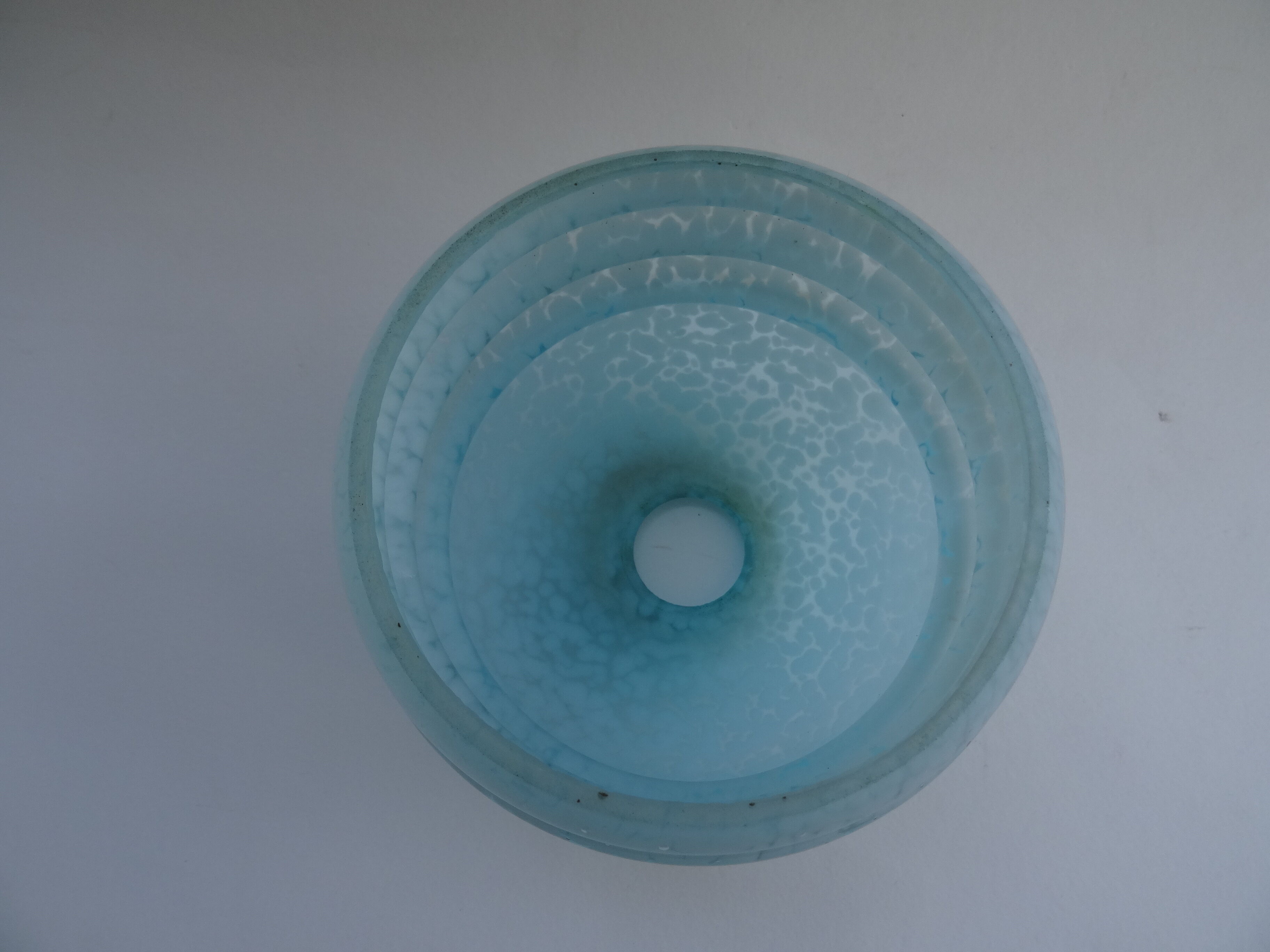 Blue clichy glass globe