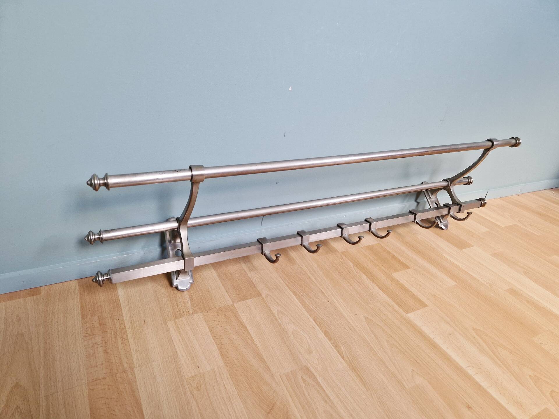 Nickel-plated Art Deco coat rack, 1920s