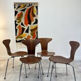 SET OF 4 MOSQUITO CHAIRS BY ARNE JACOBSEN