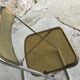 Pair of folding plexiglass and chrome metal chairs - space-age design 1970