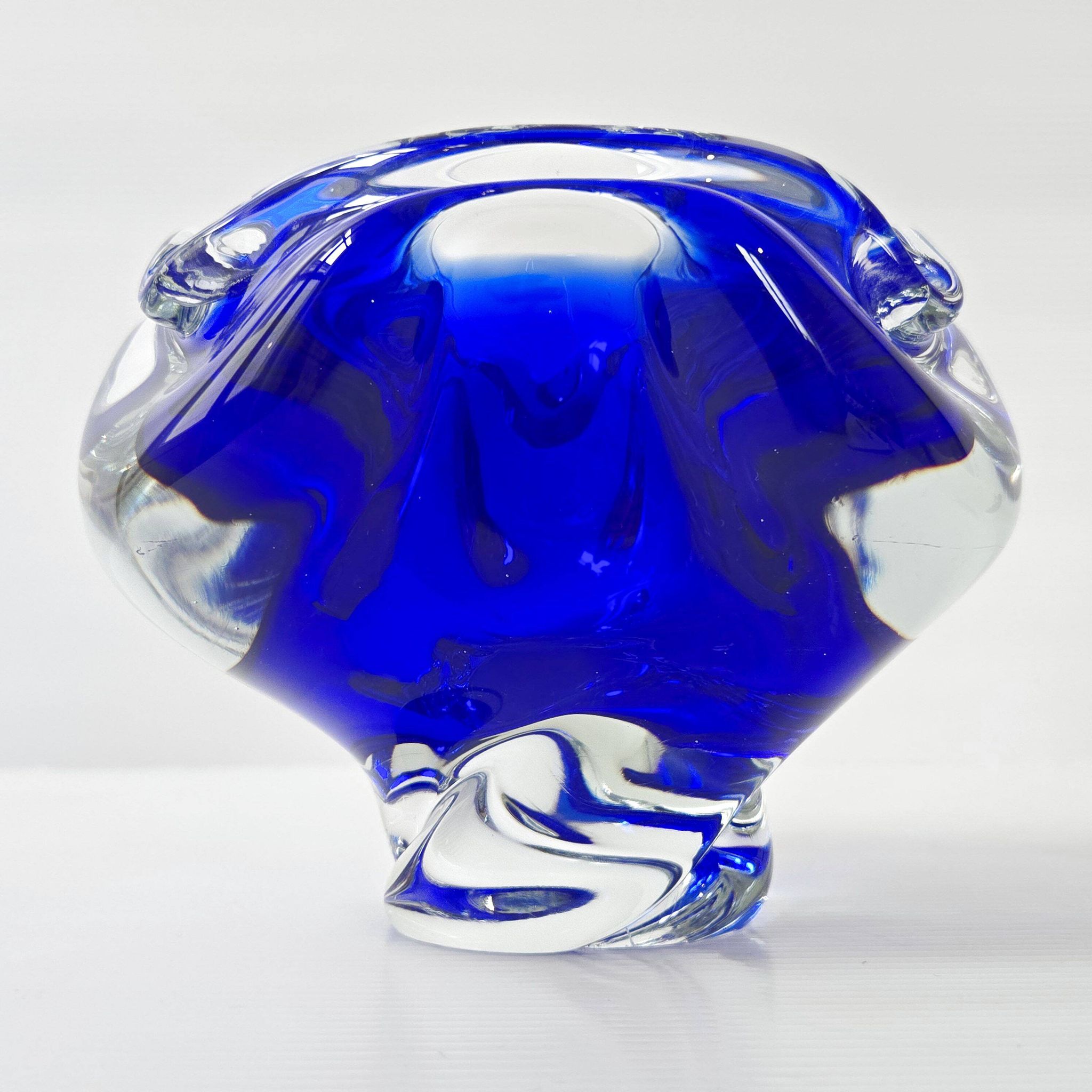 Cendrier vintage 1960 en verre de Murano