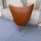 EGG Chair design Arne Jacobsen edition Fritz Hansen brown leather