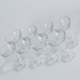 lot of bistro glasses on foot