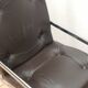 Leather armchair and chrome Italian design year 70
