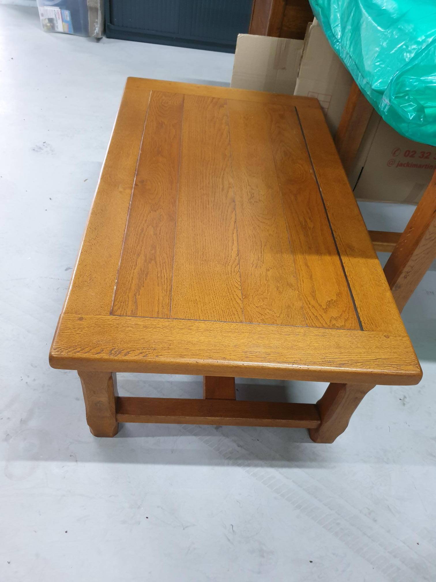 Solid oak coffee table