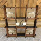 Scandinavian Wall/Ceiling Lamp Blackened Wood And Perpex 1960