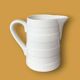 Vintage white ceramic jug with glaze – 2 L - BOCH La Louvière