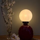 Vintage ceramic and opaline lamp