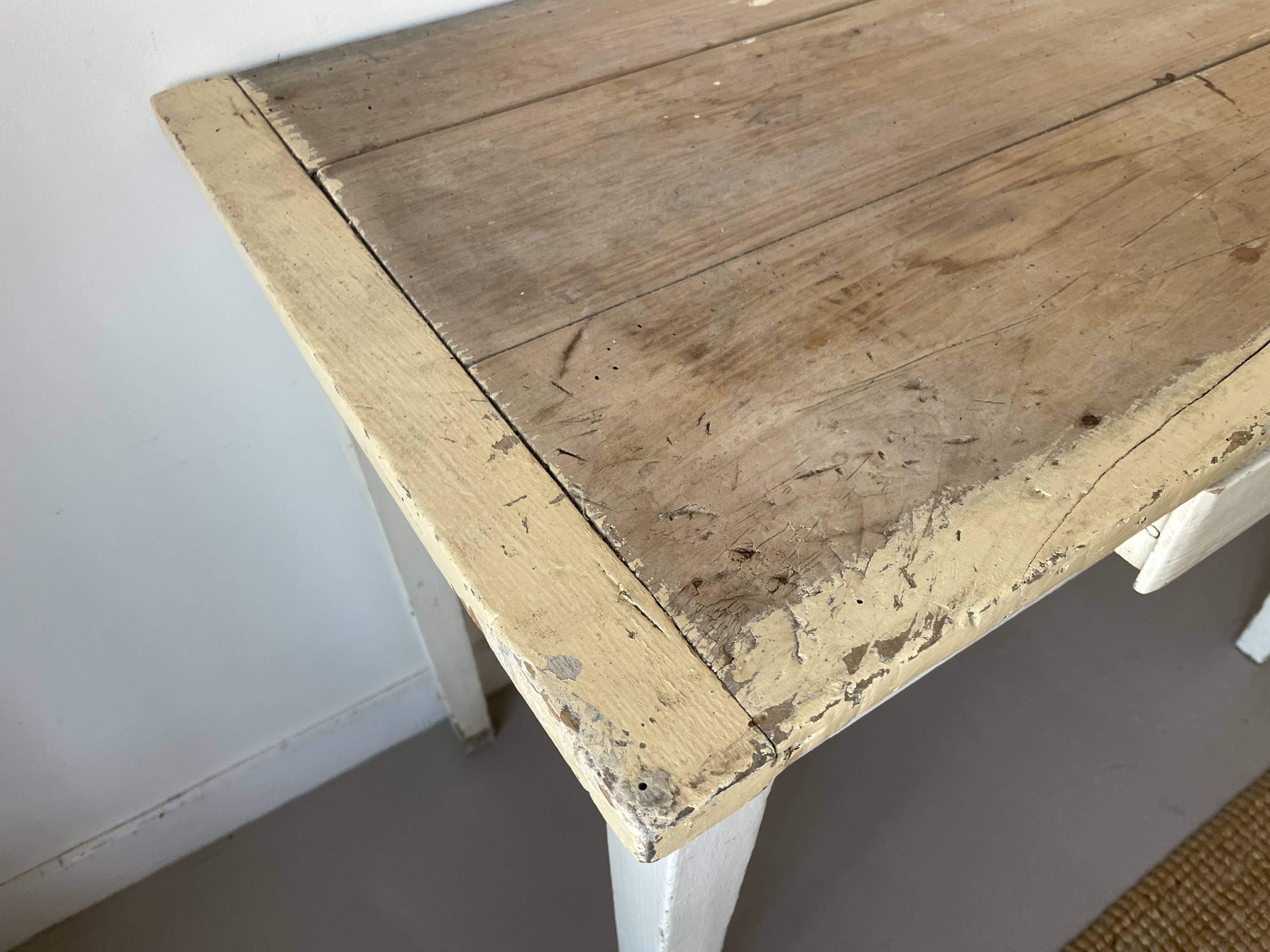 Small old wooden table