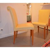 Poltrona Frau Vittoria chairs in yellow leather