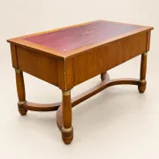 French bureau from the 19th century, Empire style in mahogany, leather with extensions.