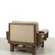 Vintage Brutalist Oak Armchair