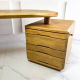 Pierre Chapo, model B40 desk in elm circa 1980.