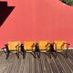 Set of 4 chairs by Sven-Erik Fryklund for Hagafors, Sweden, 1960s.