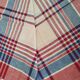 Square cotton tablecloth vintage red and blue checks and stripes